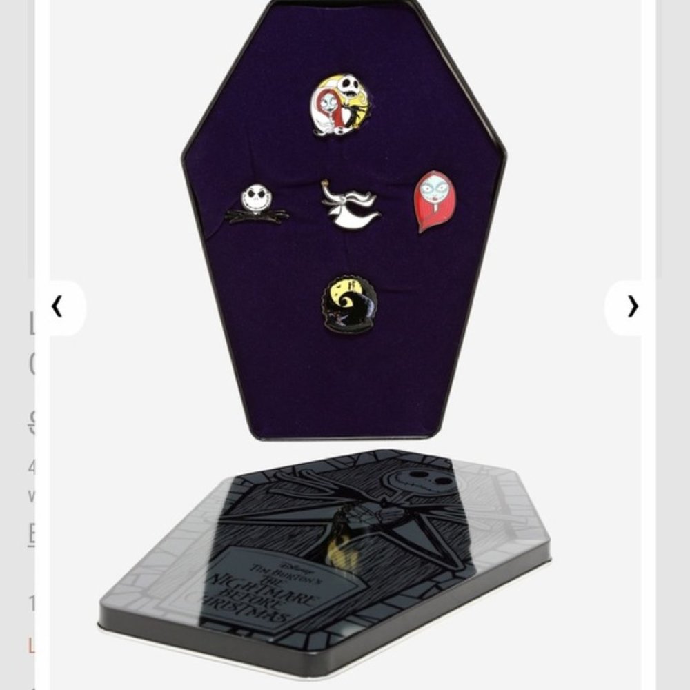 NWT Disney Tim Burton's The Nightmare Before Christmas Jack Sally Zero Pins Goth